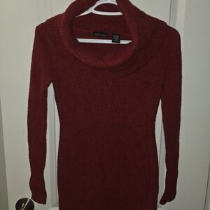 Moda International Deep Red Cowl Neck Sweater